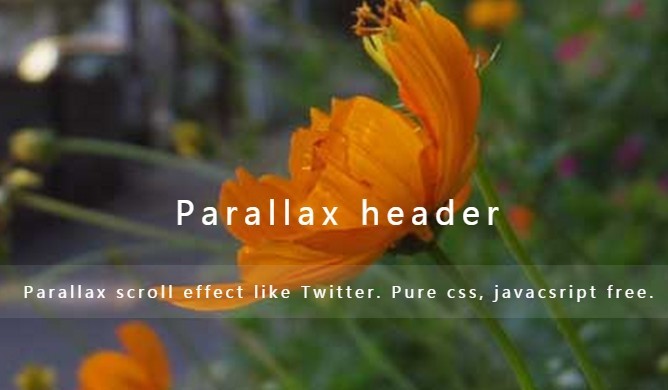 Pure css Parallax header
